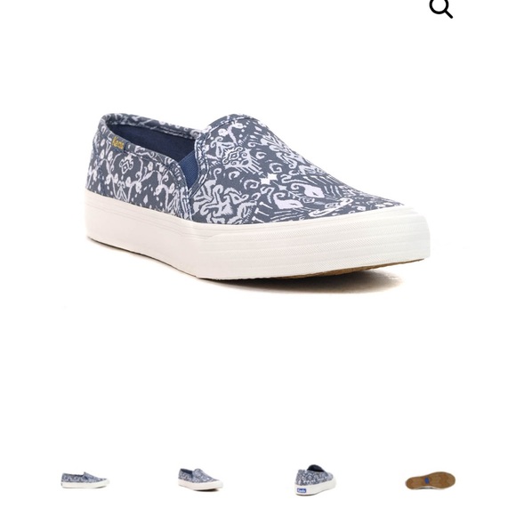 Keds Double Decker Blue Mosaic Slip On Sneaker - Picture 2 of 11